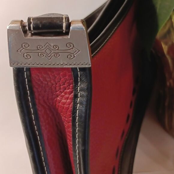 Brighton Red and Black Bag. Vintage. Classic. RED - Picture 5 of 12